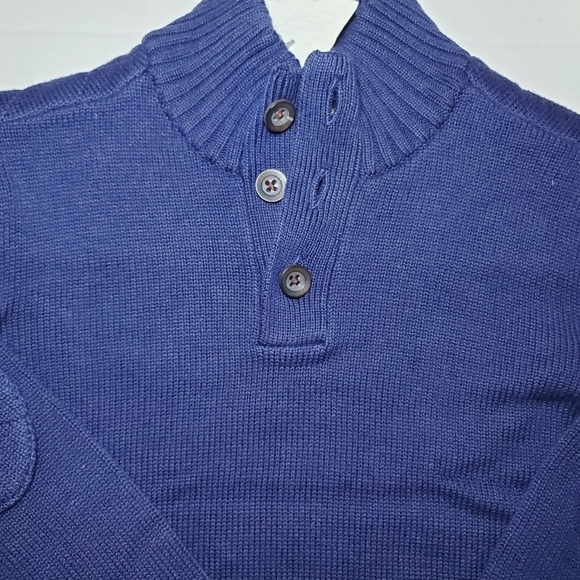 NWT Hope & Henry Mock Neck Button Placket Sweater Organic Cotton Sz S - Picture 2 of 6